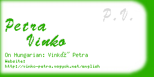 petra vinko business card